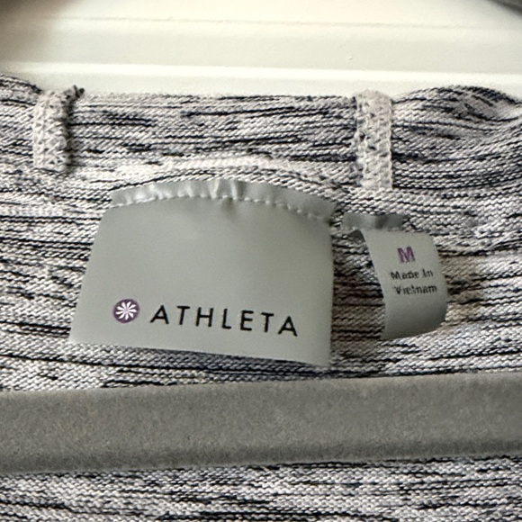 Athleta Heathered Gray Zip-Up Hoodie - Picture 4 of 5